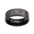 INOX JEWELRY Rings Black Stainless Steel with Solid Meteorite Inlay Band Ring FRMT1226K-9