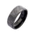 INOX JEWELRY Rings Black Stainless Steel with Solid Meteorite Inlay Band Ring FRMT1226K-9
