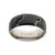 INOX JEWELRY Rings Black Titanium Tread Pattern Band Ring