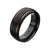 INOX JEWELRY Rings Black Zirconium with Rose Tone Stainless Steel 8mm Wedding Band Ring
