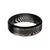 INOX JEWELRY Rings Damascus Steel Black and Silver Tone 7mm Band Ring FRDMS991MK-9