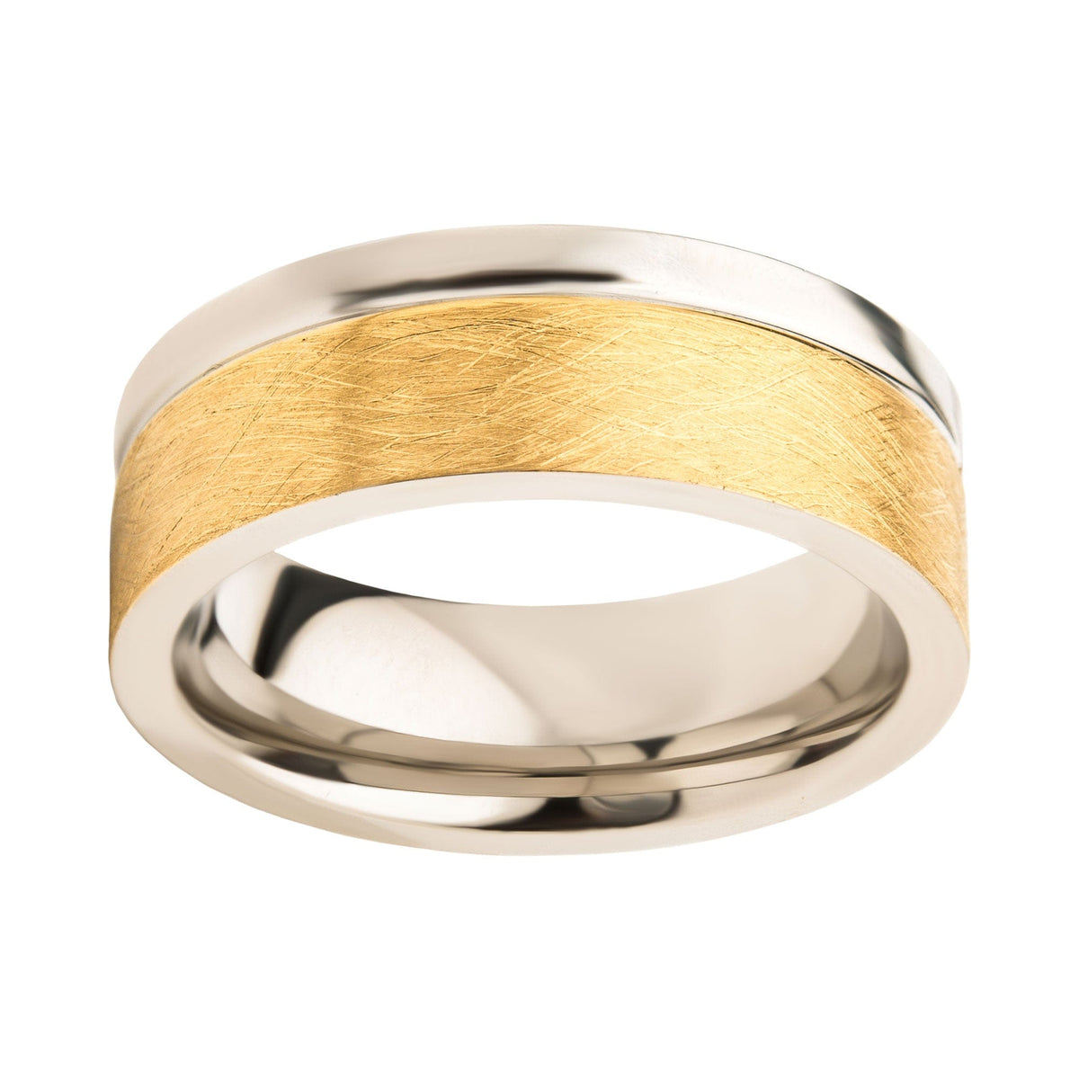 Men's Golden & Silver Stainless Steel Ring for Party & Work - INOX ...