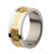 INOX JEWELRY Rings Golden Tone and Silver Tone Stainless Steel Engraved DAD Patterned Band