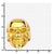 INOX JEWELRY Rings Golden Tone Stainless Steel Grinning Skull Ring