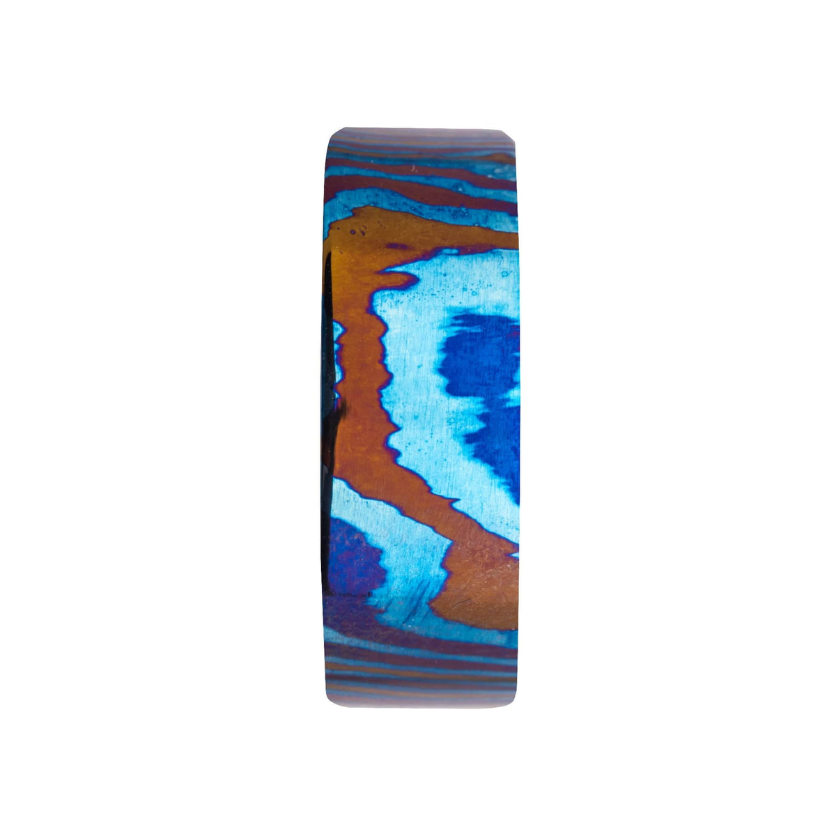 Buy Raindrop Pattern Mokume Gane Inlay Titanium Ring Online INOX