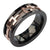 INOX JEWELRY Rings Rose Tone, Black and Silver Tone Stainless Steel Buckle Cable Spinner Ring