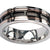 INOX JEWELRY Rings Rose Tone, Black and Silver Tone Stainless Steel Framed Cable Spinner Ring