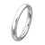INOX JEWELRY Rings Silver Tone Cobalt Chrome High Polished 3mm Wedding Band