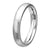 INOX JEWELRY Rings Silver Tone Cobalt Chrome Matte Finish 4mm Wedding Band FRC066-9