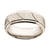 INOX JEWELRY Rings Silver Tone Stainless Steel Brushed with Grooved Beveled Ring