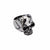 INOX JEWELRY Rings Silver Tone Stainless Steel Hallowed Jaw Cracked Skull Ring