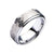 INOX JEWELRY Rings Silver Tone Stainless Steel Hammered Finish Polished Wedding Band Ring