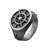 INOX JEWELRY Rings Silver Tone Stainless Steel Oxidized Finish Vintage Anchor and Helm Ring