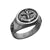 INOX JEWELRY Rings Silver Tone Stainless Steel Oxidized Finish Vintage Anchor Ring
