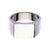 INOX JEWELRY Rings Silver Tone Stainless Steel Polished Signet Engravable Ring