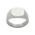 INOX JEWELRY Rings Silver Tone Stainless Steel Signet Pinky Finger Ring