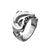 INOX JEWELRY Rings Silver Tone Stainless Steel Surfer's Wave Ring