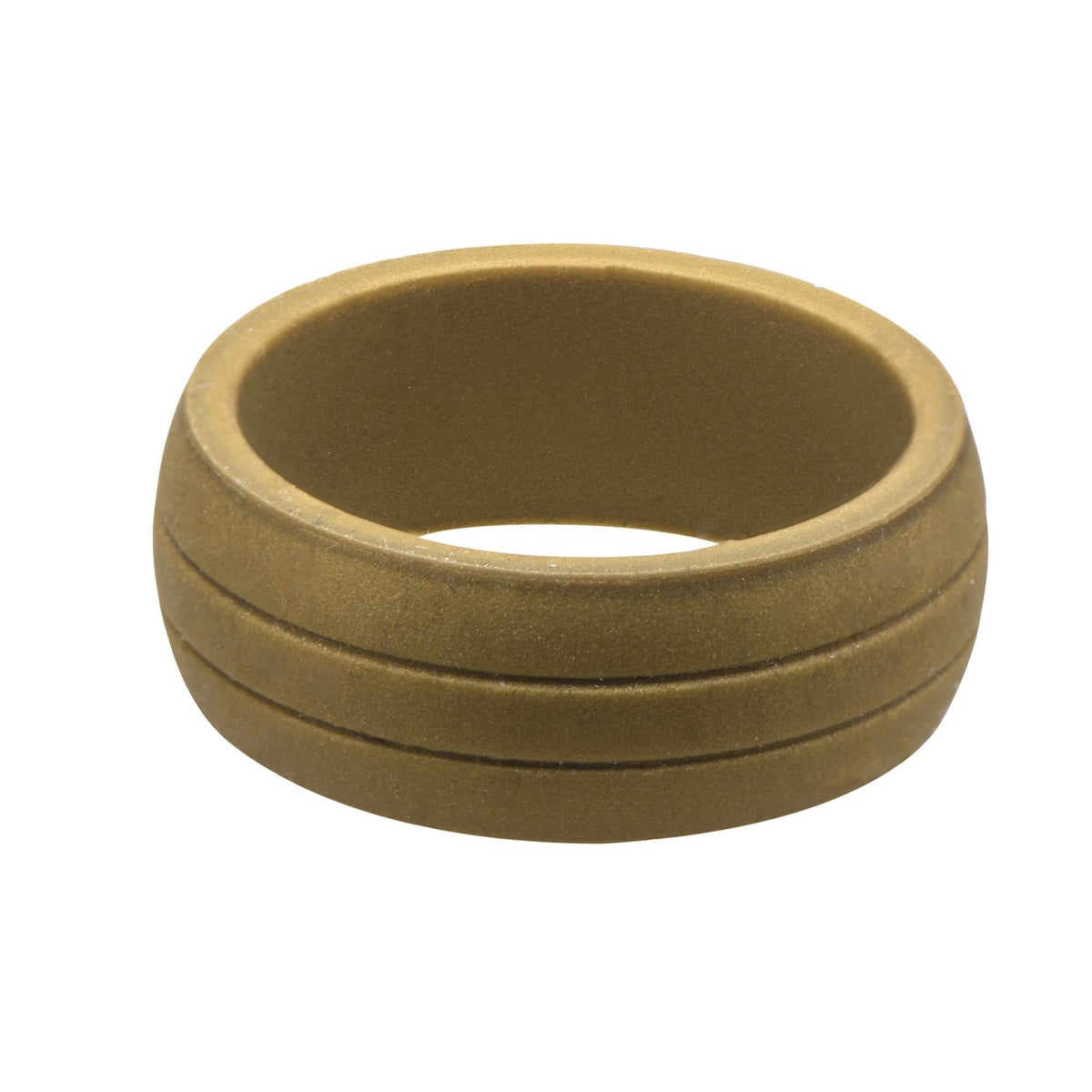 INOX JEWELRY Rings Tan Silicone 9mm Double Lined Safety Band Ring