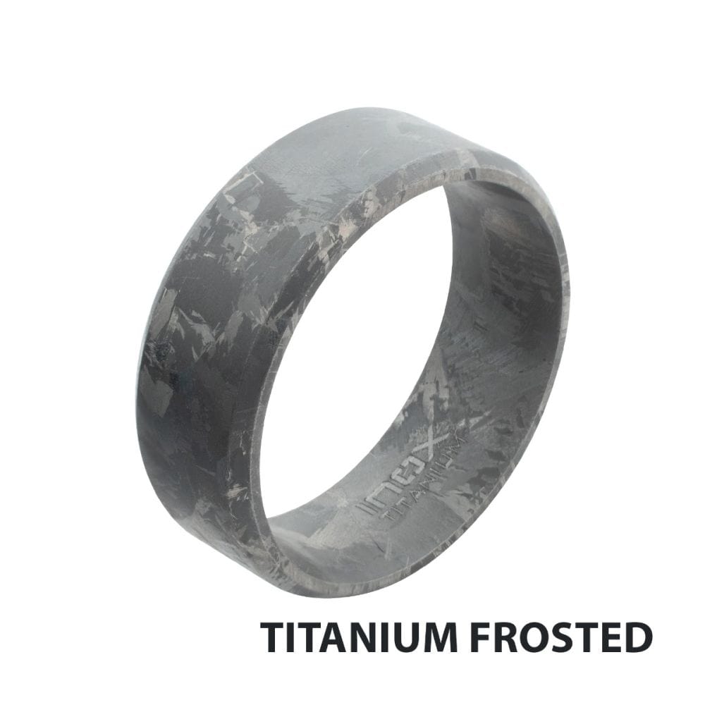INOX JEWELRY Rings Titanium Beveled Frosted Ring