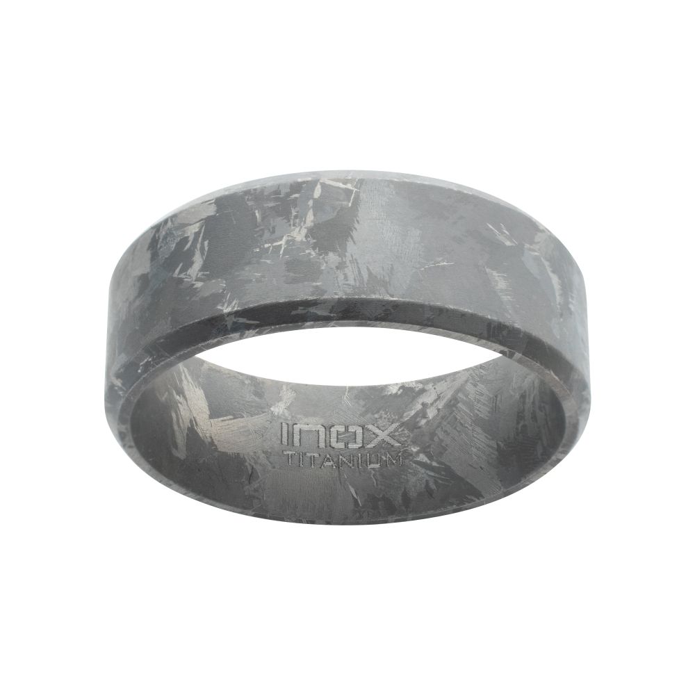 INOX JEWELRY Rings Titanium Beveled Frosted Ring