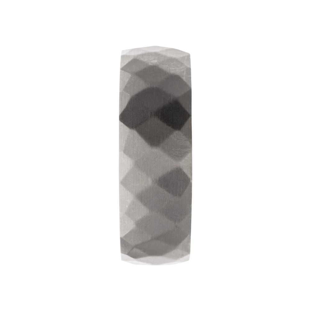 INOX JEWELRY Rings Titanium & Redwood Matte Finish Mosaic Comfort Fit Ring
