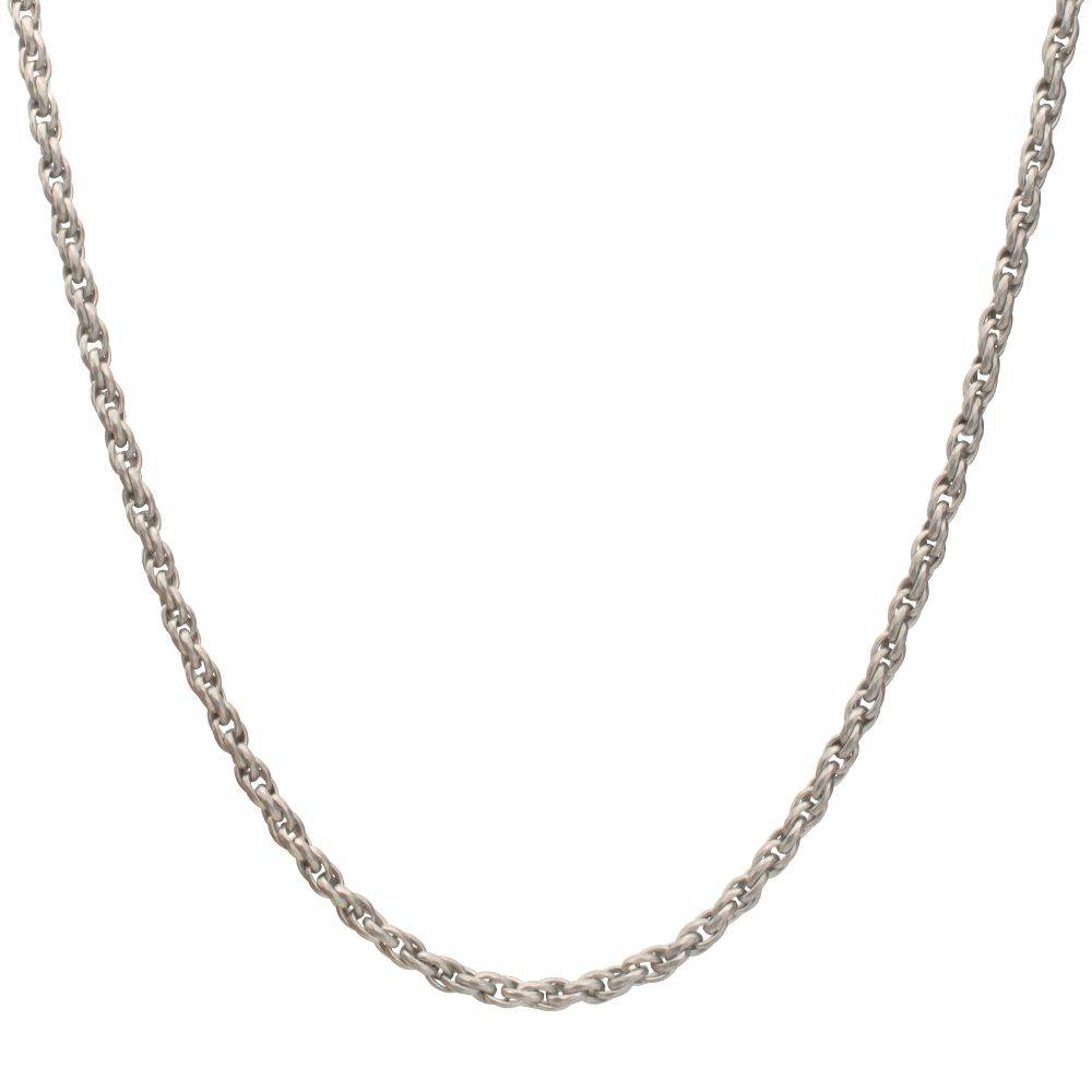6mm Matte Finish Stainless Steel Faceted Rope Chain Necklace