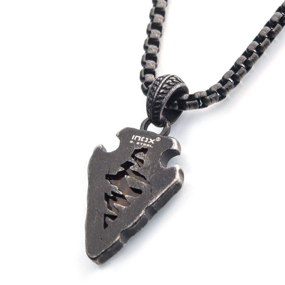 Tiger Eye Stone Pendant with Chain for Bold Style