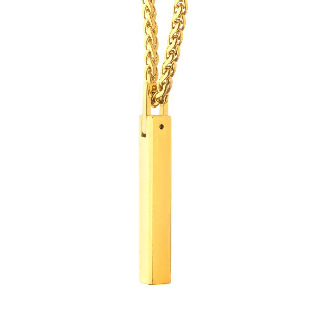 Engravable 18Kt Gold IP Tungsten Carbide Pendant