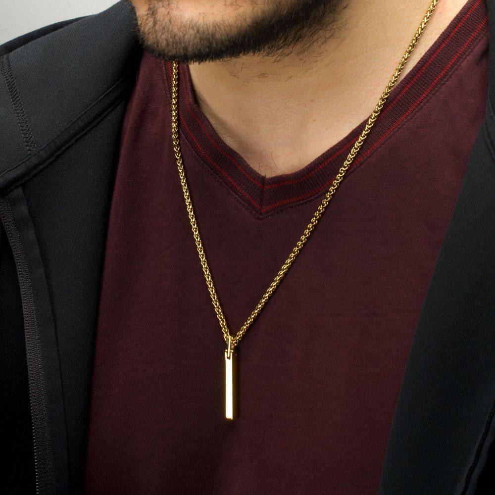 Engravable 18Kt Gold IP Tungsten Carbide Pendant