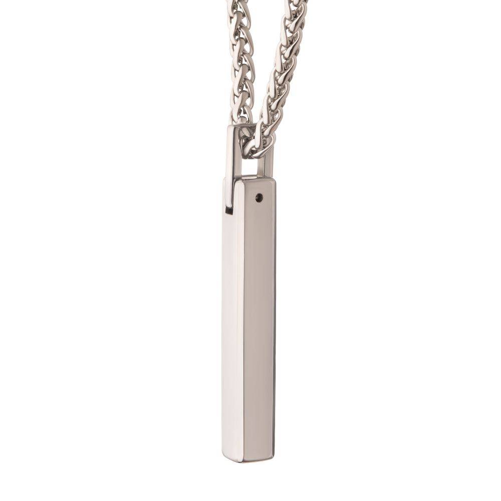 Silver Tone Tungsten Carbide Monolith Engravable Pendant