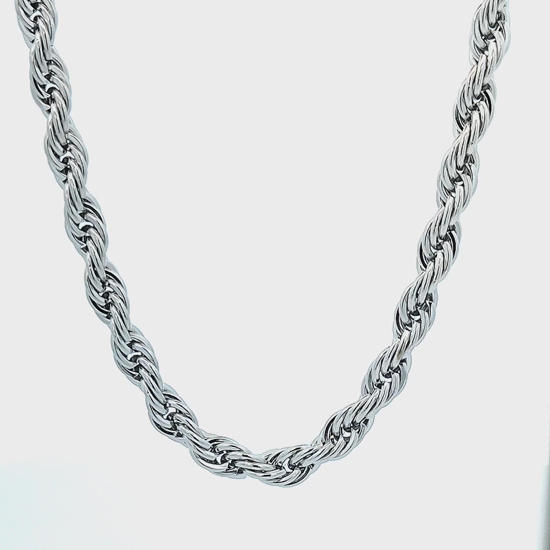 Buy Silver Stainless Steel 6mm Rope Chain Online - Inox Jewelry India