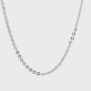 Silver Stainless Steel Polished 2mm Round Cable Chain