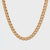 18K Gold Ion Plated Stainless Steel Miami Cuban Chain with CZ Double Tab Box Clasp