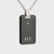 Gunmetal Silver Tone Stainless Steel Truptych Collection CZ ID Tag