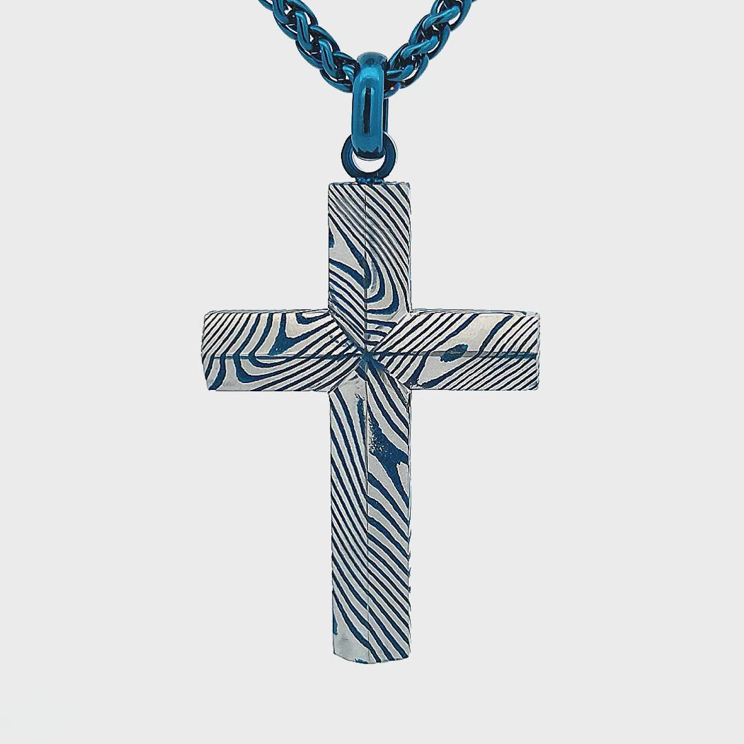 CROSS Damascus Steel Pendant, Wedding Pendant for Groom, Jewelry Cross,  Perfect Gift, Necklace Pendants, - Etsy