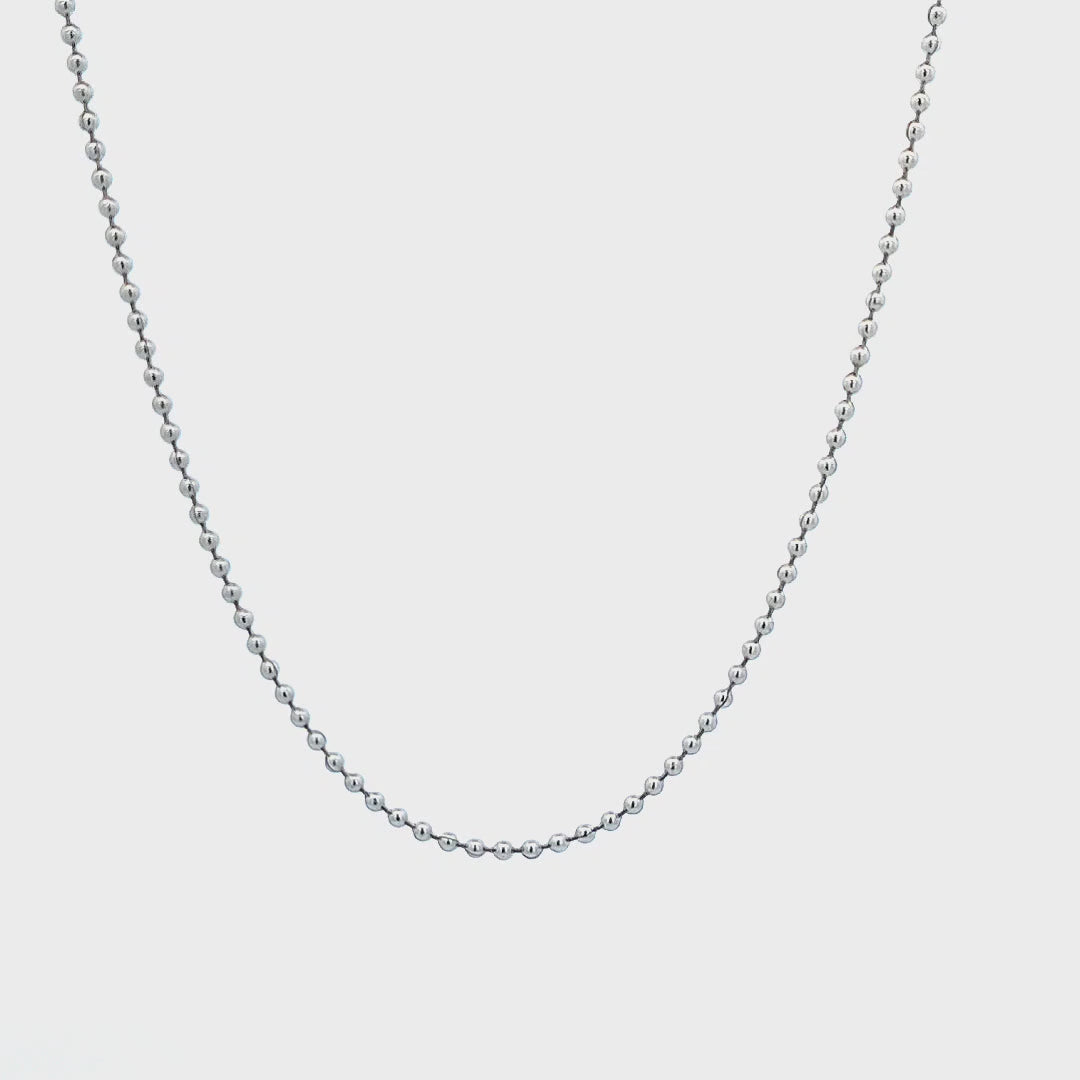 Silver Stainless Steel 1.6 mm Ball Chain