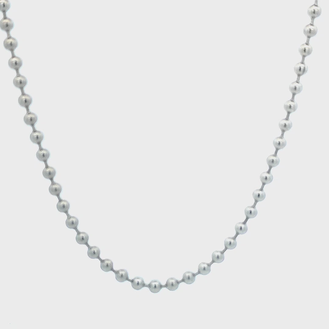 Silver Tone Stainless Steel 3mm Ball Chain