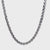Silver Tone Stainless Steel Polished 3.5 mm Round Wheat Chain