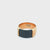 Golden Tone and Black Stainless Steel Matte Finish Engravable Signet Ring