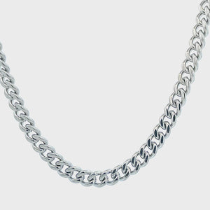 Silver Stainless Steel 4mm Diamond Cut Curb Chain