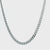 Silver Tone Stainless Steel 3.5 mm Two-Face Diamond Cut Design Chain