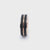 Rose Tone Stainless Steel Double Black Carbon Fiber Stripe Band Ring